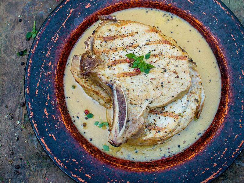 cotelette de porc dijonaise